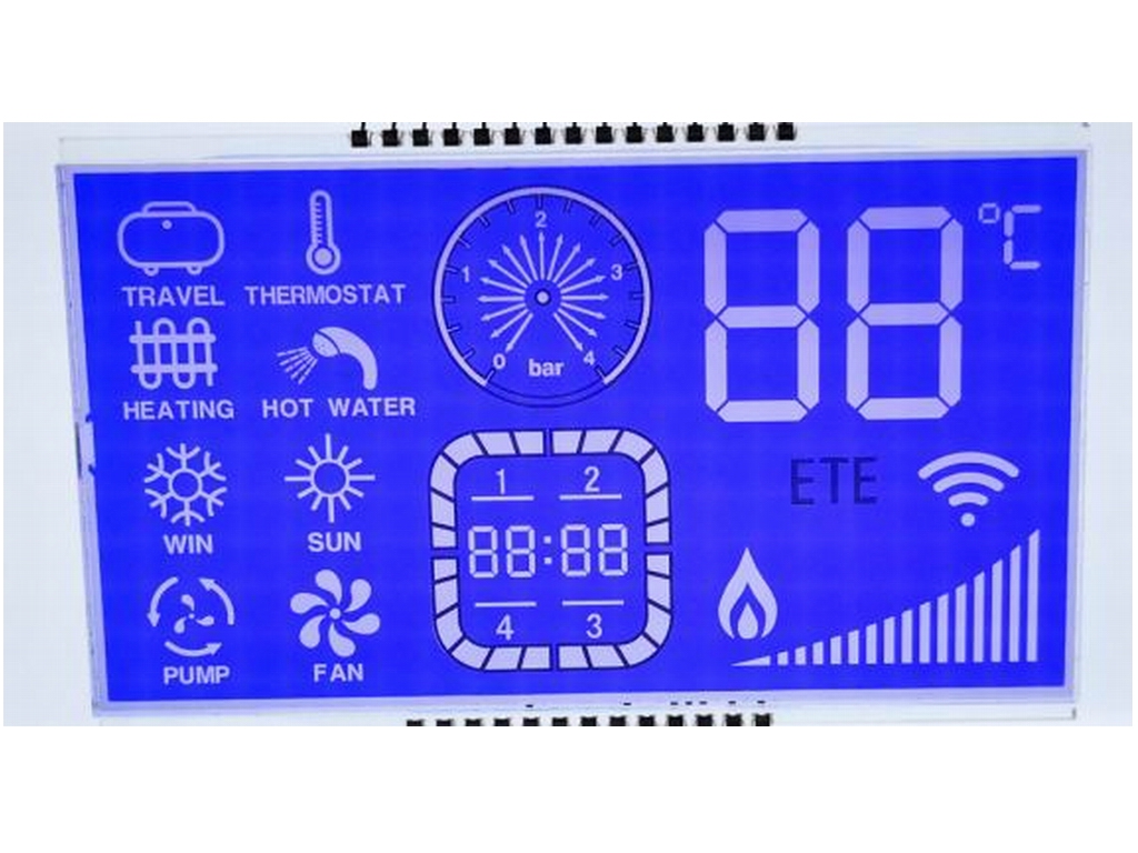 TN負顯藍膜，溫控器用屏